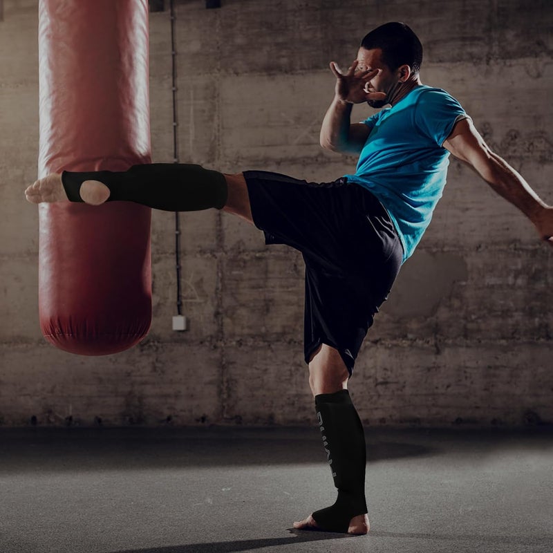 FIVING Shin Guards for Kickboxing, Muay Thai, MMA Fighting, Training, Instep Foam Protection, Leg Foot Protector, Martial Arts, Sparring, Boxing Gear - Image 5